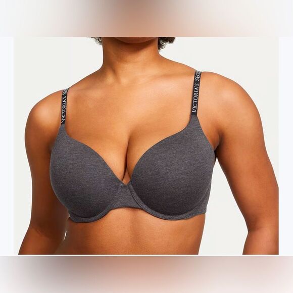 Victoria's Secret black T-Shirt Bra lightly lined full coverage Size 34D NWT! - Picture 1 of 5